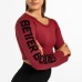 BB Bowery Cropped LS - Sangria Red