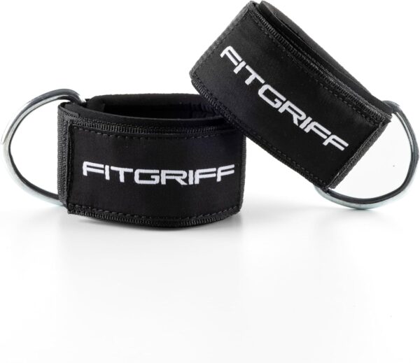 Fitgriff® foot straps (heavily padded) – for fitness training at the cable pull – ankle straps for men and women.