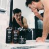 Brickell Men's Daily Advanced Face Care Routine I - Set of Face Cleansing, Moisturising Cream & Face Scrub - Natural & Organic Men's Face Care - Fragranced