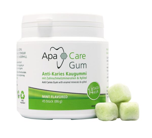 ApaCare Gum Anti-Caries Chewing Gum with Enamel Minerals | 6 Tins