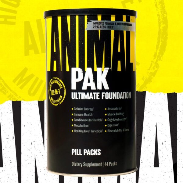 ANIMAL Pak Ultimate Foundation - 12-in-1 Multivitamin Complex with Vitamins, Minerals & Amino Acids - with Vitamin D3 K2 & Magnesium - 44 Packs of 8 Tablets