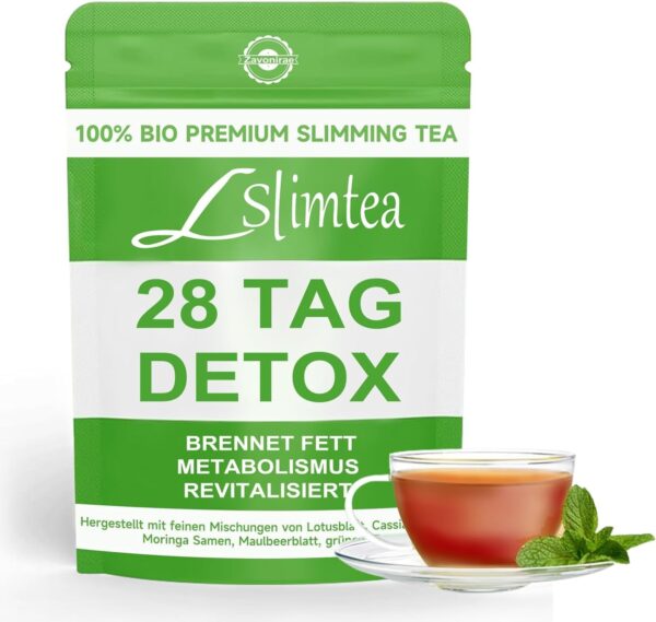 Detox Tea for Weight Loss, 28 Day Herbal Tea for Weight Loss - Unique Blend of Lotus Leaf, Cassia Seeds, Moringa Seeds, Mulberry Leaf & Green Tea - Healthy Weight, Digestion & Detox