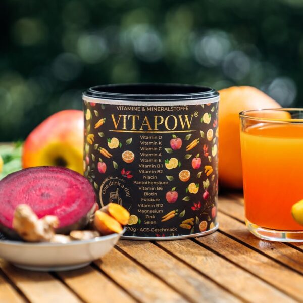 Multivitamin Powder + Magnesium, Zinc & Selenium - Vitamins A-Z High Dose - Strengthen Immune System - High-Quality Micronutrients - No Added Sugar - Vegan - Made in Germany - ACE Flavour