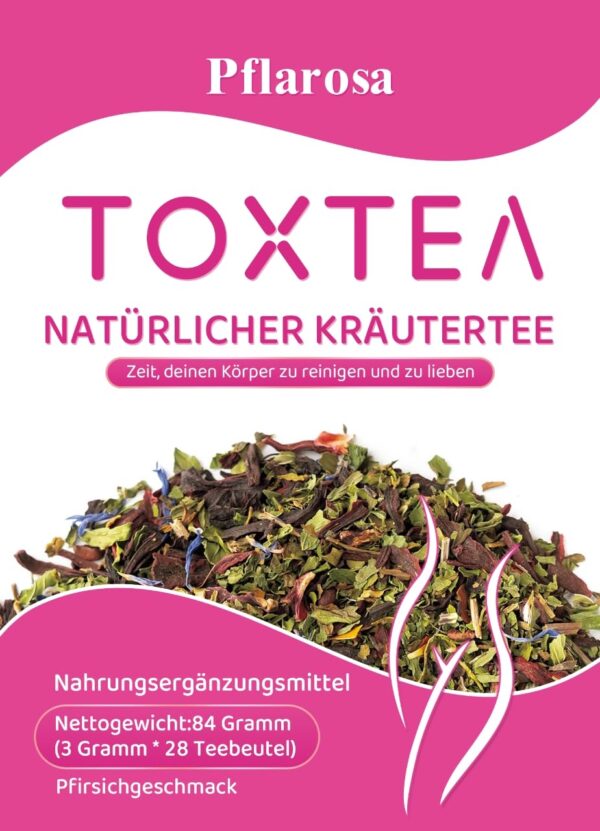 Detox Slimming Tea - 28 Days Herbal Tea for Gentle Detoxification & Support Digestion - Natural Cleansing with Camellia, Dandelion & Rose Petals