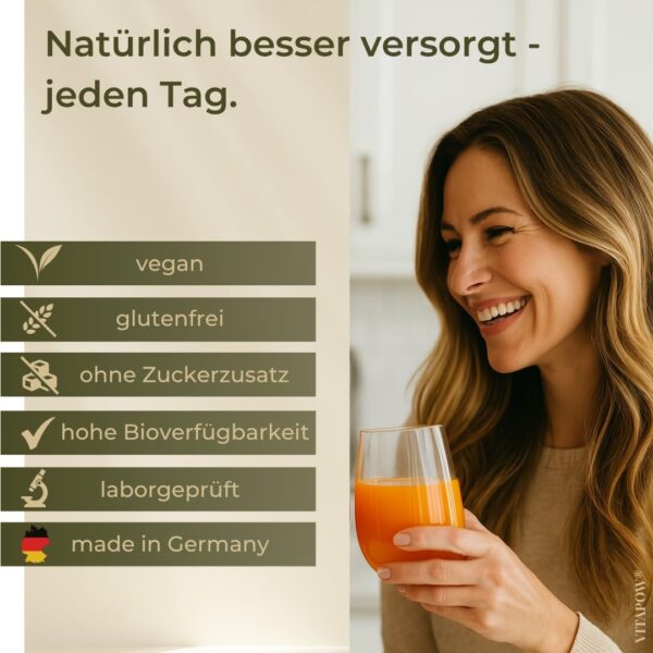 Multivitamin Powder + Magnesium, Zinc & Selenium - Vitamins A-Z High Dose - Strengthen Immune System - High-Quality Micronutrients - No Added Sugar - Vegan - Made in Germany - ACE Flavour