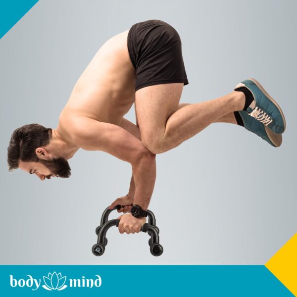 Body & Mind® Push-up Push-Up Handles; Compact Training Grips Fitness Rack for Full Body Training & Effective Push Ups; Strength Training