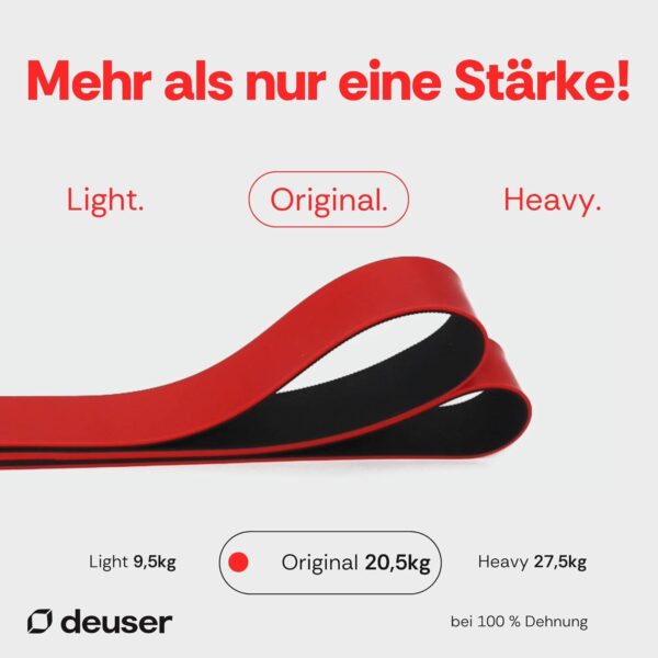 Deuser Band Original Resistance Band Gymnastics Band Made of Natural Rubber, Vegan, Non-Slip, Made in Germany Fitness Bands for Strength Training, Fitness, Yoga