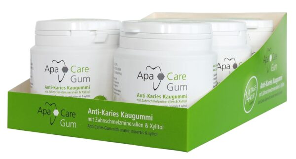 ApaCare Gum Anti-Caries Chewing Gum with Enamel Minerals | 6 Tins