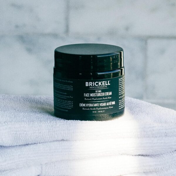 Brickell Men's Retinol Face Moisturiser for Men, Natural and Organic, Anti-Wrinkle Face Night Cream with Retinol and Hyaluronic Acid, Fragrance-Free, 59 ml