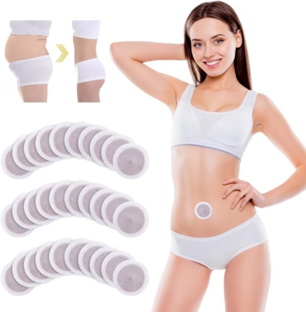 Pack of 30, Weight Loss Fast Fat Burner, Natural Herbal Sticker, Navel Sticker, Slimming Patch, Bucket Waist, Abdominal Detox Slimming, Belly Fat Waist, Weight Loss Plaster, Fast Slimming
