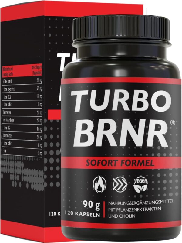 61tFE-3q0CL._AC_SL1500_.jpg BRNR Turbo BRNR Instant Metabolism Formula with Choline, Green Tea Extract, Glucomannan, Garcinia Cambogia, Guarana, 120 Capsules