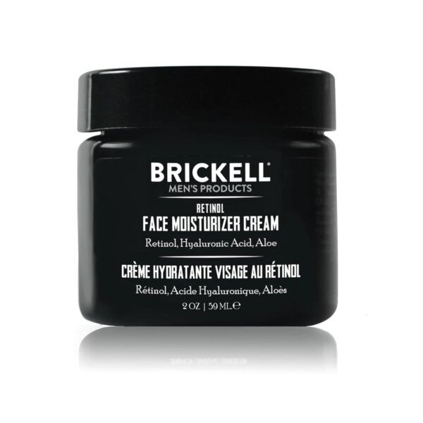 Brickell Men's Retinol Face Moisturiser for Men, Natural and Organic, Anti-Wrinkle Face Night Cream with Retinol and Hyaluronic Acid, Fragrance-Free, 59 ml