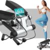 Niceday Mini Stepper for Home | Up-Down Swing Stepper with Power Ropes | Stepper Home Trainer with LCD Display | 2 in 1 Training Device up to 100 kg | Leg / Arm Trainer, Home Fitness Exercise