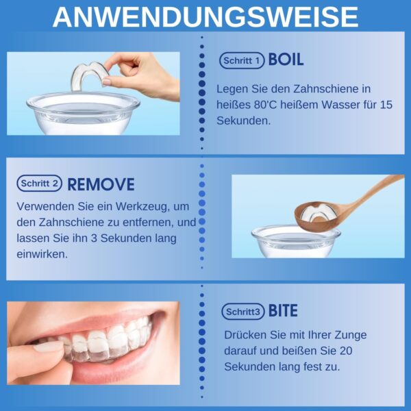 Night Grinding Splint, Teeth Splint, Grinding, Pack of 4, Bite Splint for the Night, Snoring Splint, Teeth Splint, Prevent Bruxism