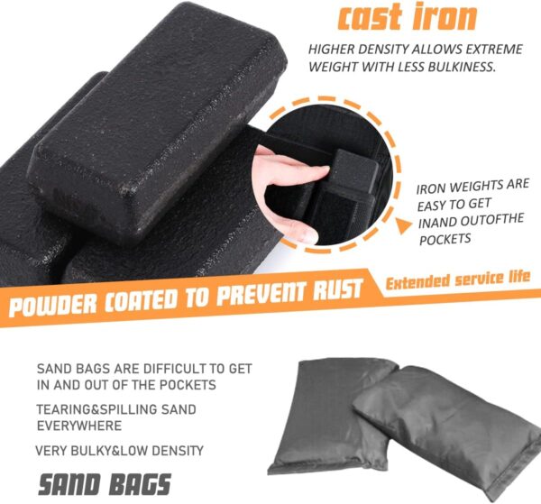 5BILLION FITNESS Monstervest Weighted Vest of 1 kg - 20 kg Weight Reflective Vests for Weight Training Strength Training Removable Exercise Adjustable Nylon Strap with Velcro Fastening Black