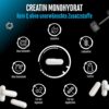 Creatine Ultra Caps - 420 Capsules with 1250 mg of Pure Creatine Monohydrate - Premium: Ultra Fine + Mesh Factor of 200 - High Dose