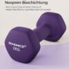SONGMICS Dumbbells Set of 2 Dumbbells Hexagon Neoprene Coating Strength Training Workout Fitness Training Home