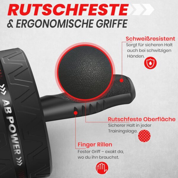 FUNFLEX Abdominal Roller, Abdominal Trainer Set - Upper Body Training Pack - Home Gym Equipment - Home Fitness Equipment for Men & Women - Full Body Workout - Effective Abdominal Muscle Training Home