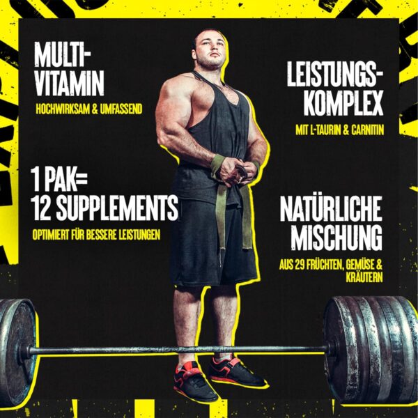 ANIMAL Pak Ultimate Foundation - 12-in-1 Multivitamin Complex with Vitamins, Minerals & Amino Acids - with Vitamin D3 K2 & Magnesium - 44 Packs of 8 Tablets