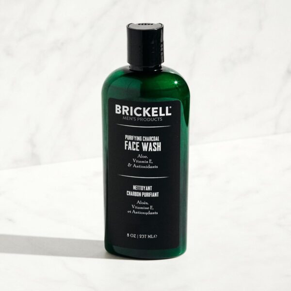 Brickell Men's Products Daily Advanced Face Care Routine II, Activated Carbon Face Cleanser, Face Scrub, Face Cream Lotion, Natural and Organic, Unscented