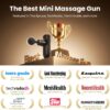 Bob and Brad Q2 Mini Massage Gun, Pocket Size Deep Tissue Percussion Massager, Ultra Small & Portable Quiet Massage Gun with Carry Bag for Muscle Relaxation, Black