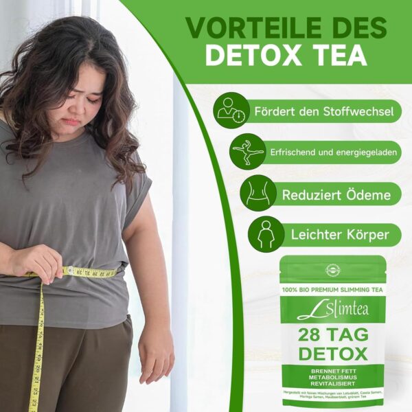 Detox Tea for Weight Loss, 28 Day Herbal Tea for Weight Loss - Unique Blend of Lotus Leaf, Cassia Seeds, Moringa Seeds, Mulberry Leaf & Green Tea - Healthy Weight, Digestion & Detox