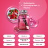 Multivitamin Gummies for Women - With Omega 6, 9, Zinc, Calcium, Vitamin C, Hyaluron, CoQ 10, B12, Biotin - 90 Vegan Gummy Bears - Strawberry & Raspberry Flavour - Multivitamin Complex - WeightWorld