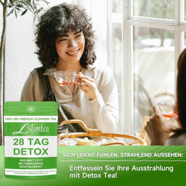 Detox Tea for Weight Loss, 28 Day Herbal Tea for Weight Loss - Unique Blend of Lotus Leaf, Cassia Seeds, Moringa Seeds, Mulberry Leaf & Green Tea - Healthy Weight, Digestion & Detox