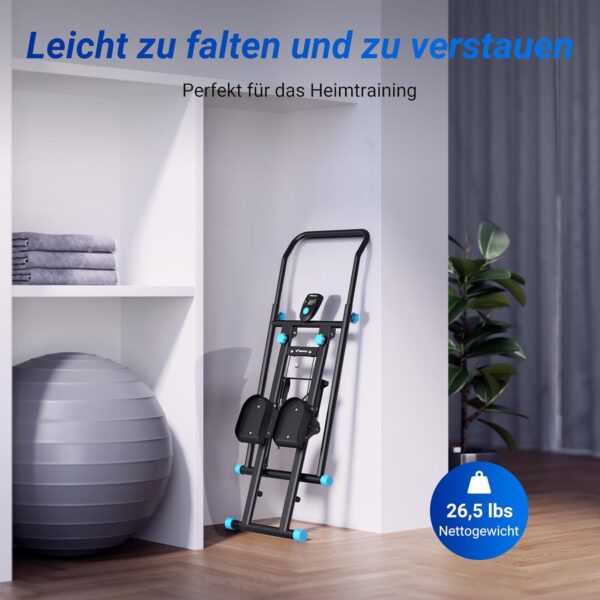 MERACH 2025 Neues Stair Stepper für Home Gym Übung,Vertical Climber Maschine für Ganzkörper-Workout,Compact Folding Cardio Übung Climber mit erweiterten Schrittweite,verstellbare Lenker & Pedale