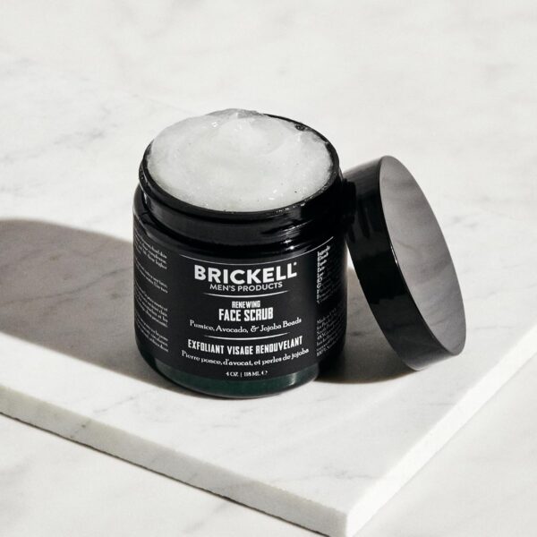 Brickell Men's Products Daily Advanced Face Care Routine II, Activated Carbon Face Cleanser, Face Scrub, Face Cream Lotion, Natural and Organic, Unscented