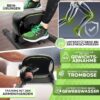 Tretmann Basic Pedal Trainer Set – Extra Stable & Quiet – Includes Attachment Strap – Dekra Tested Leg Trainer for Seniors Exercise Bike Mini Bike Black Green