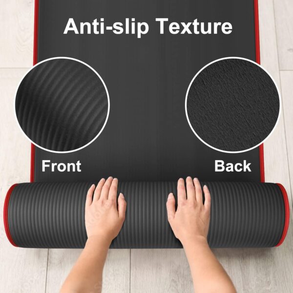 Ativafit Phthalate-Free Yoga Mat, Non-Slip and Joint-Friendly Sports Mat for Yoga /Pilates, Sports Fitness Mat, Gym Mat with Carry Strap, Pilates Mat, 183 x 61 x 1 cm, Training Mat