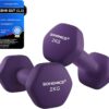 SONGMICS Dumbbells Set of 2 Dumbbells Hexagon Neoprene Coating Strength Training Workout Fitness Training Home
