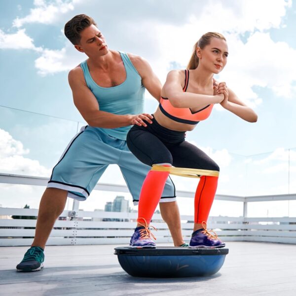 Ativafit Yoga, Gymnastics, and Balance Trainer Ball with Expander & Pump, for Strength Training Balance Training