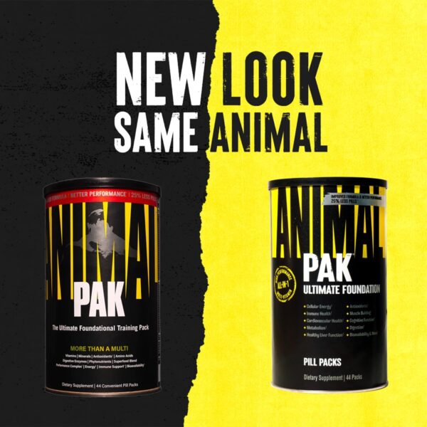 ANIMAL Pak Ultimate Foundation - 12-in-1 Multivitamin Complex with Vitamins, Minerals & Amino Acids - with Vitamin D3 K2 & Magnesium - 44 Packs of 8 Tablets