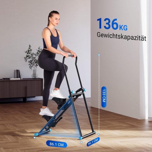 MERACH 2025 Neues Stair Stepper für Home Gym Übung,Vertical Climber Maschine für Ganzkörper-Workout,Compact Folding Cardio Übung Climber mit erweiterten Schrittweite,verstellbare Lenker & Pedale