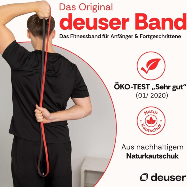 Deuser Band Original Resistance Band Gymnastics Band Made of Natural Rubber, Vegan, Non-Slip, Made in Germany Fitness Bands for Strength Training, Fitness, Yoga