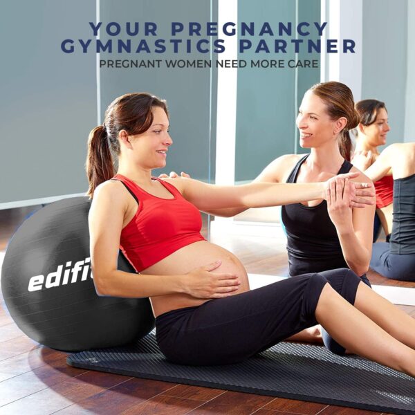 EDIFIT, Gymnastics Ball, 55, 65 and 75, Pezziball, Including Inflator, Pilates Ball, Sitting Ball, Pilates, Yoga Ball, Gymnastics