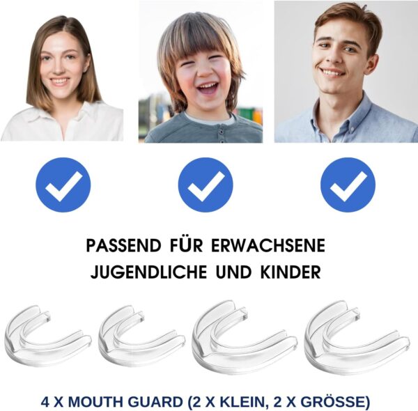 Night Grinding Splint, Teeth Splint, Grinding, Pack of 4, Bite Splint for the Night, Snoring Splint, Teeth Splint, Prevent Bruxism