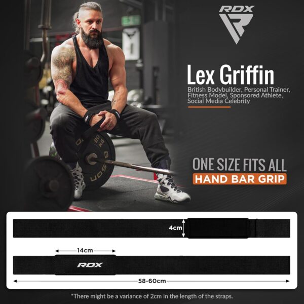 71shYegdgL._AC_SL1500_.jpg RDX Lifting Straps Strength Training Lifting Straps, 60 cm Long Professional Gym Bodybuilding Deadlift Weight Lifting Accessories, 5 mm Padded Wrist Protection Handle, Fitness Powerlifting Deadlift