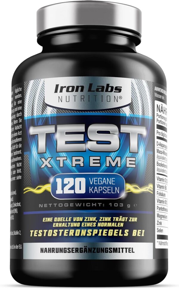 Test Xtreme: Testosterone Booster – Muscle Growth & Strength (120 Tablets)