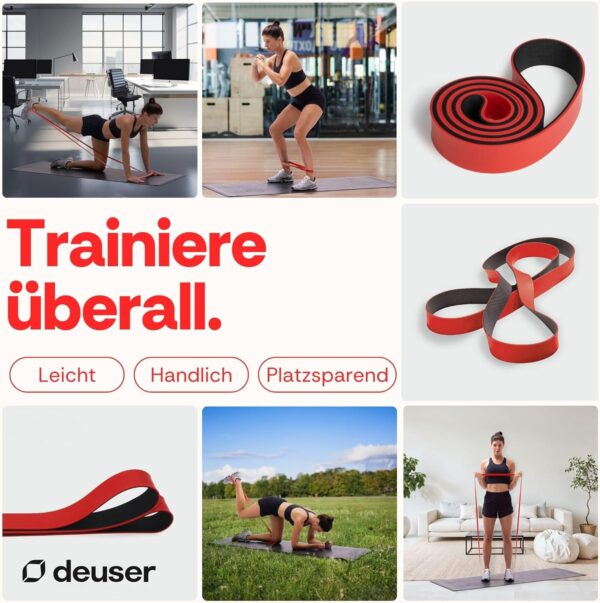 Deuser Band Original Resistance Band Gymnastics Band Made of Natural Rubber, Vegan, Non-Slip, Made in Germany Fitness Bands for Strength Training, Fitness, Yoga