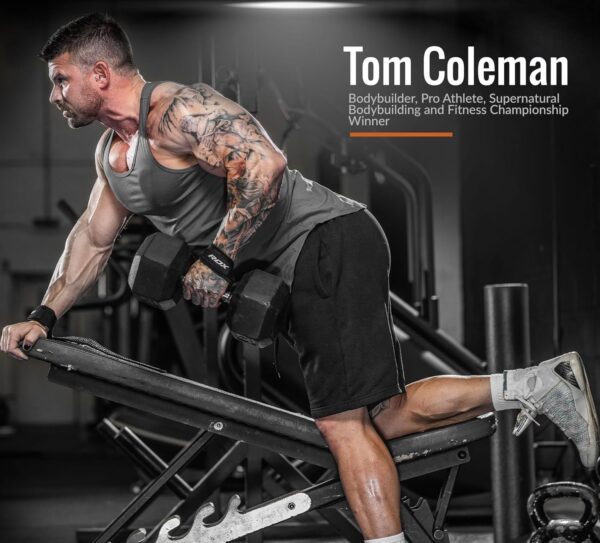 81chkB12wL._AC_SL1500_.jpg RDX Lifting Straps Strength Training Lifting Straps, 60 cm Long Professional Gym Bodybuilding Deadlift Weight Lifting Accessories, 5 mm Padded Wrist Protection Handle, Fitness Powerlifting Deadlift