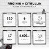 L-Arginine + L-Citrulline – 320 Capsules – 1100 mg per capsule – Citrulline 2:1 + Arginine Base 1:1 Ratio – Premium Amino Acids – Laboratory Tested Quality – German Elite Nutrition