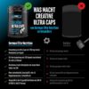 Creatine Ultra Caps - 420 Capsules with 1250 mg of Pure Creatine Monohydrate - Premium: Ultra Fine + Mesh Factor of 200 - High Dose