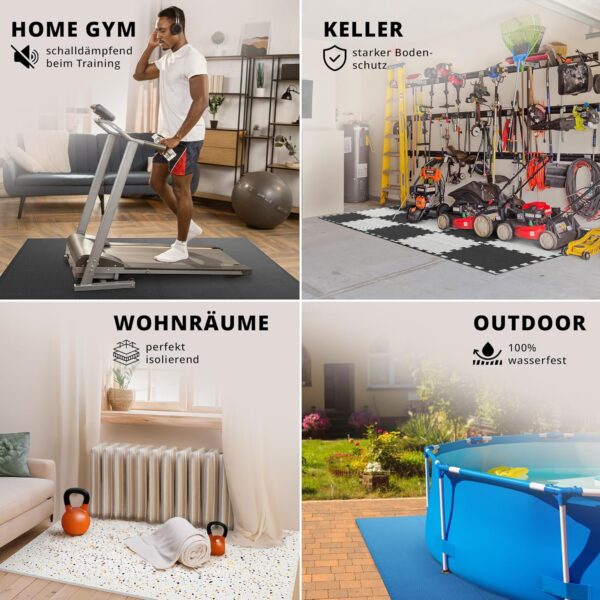 Protective Mat Set Puzzle Mat Floor Protection Mat - 18 Puzzle Floor Protection Mats Underlay Mat Fitness Mat Gym Mat Sports Mat Training Mat Floor Protection Sports Gym Cellar Garage Fitness Pool