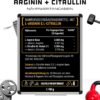 L-Arginine + L-Citrulline – 320 Capsules – 1100 mg per capsule – Citrulline 2:1 + Arginine Base 1:1 Ratio – Premium Amino Acids – Laboratory Tested Quality – German Elite Nutrition