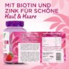 Biotin Gummy Bears I 2500 μg Biotin High Dose I Hair Skin Nails Gummies with Strawberry Flavour I Lactose-free Gluten-Free Hair Vitamins I Alternative to Skin Hair Nails Capsules I Pack of 60