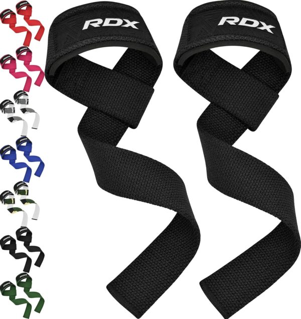 91mtf-5BCsL._AC_SL1500_.jpg RDX Lifting Straps Strength Training Lifting Straps, 60 cm Long Professional Gym Bodybuilding Deadlift Weight Lifting Accessories, 5 mm Padded Wrist Protection Handle, Fitness Powerlifting Deadlift