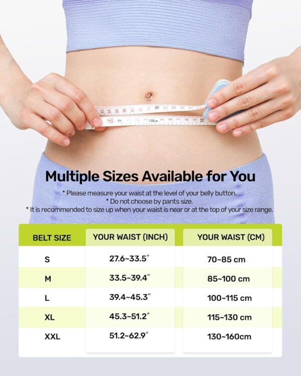 Back Support Belt for Women, 9-Way Back Brace, Ergonomic Lumbar Support with 3D Pad, Kidney Belt for Back Pain, Purple, Size M (Waist: 85-100 cm)